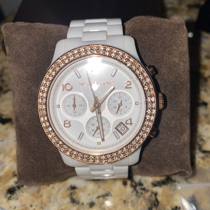 Michael Kors Ceramic White Dial White Steel Strap Watch for Women - MK5269 Buy Now By Michael Kors