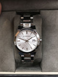 Burberry The City White Dial Silver Steel Strap Watch for Women - BU9100