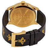 Gucci G Timeless Bee Motif Black Dial Black Leather Strap Watch For Women - YA1264055 Buy Now By Gucci