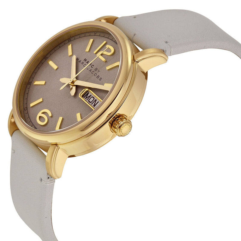 Marc Jacobs Fergus Grey Dial Grey Leather Strap Watch for Women - MBM8654 Buy Now By Marc Jacobs