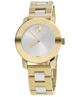 Movado Bold Silver Dial Two Tone Steel Strap Watch for Women - 3600129 Buy Now By Movado