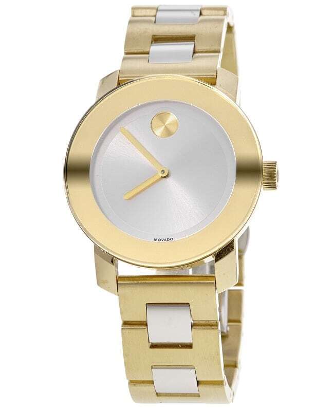 Movado Bold Silver Dial Two Tone Steel Strap Watch for Women - 3600129 Buy Now By Movado