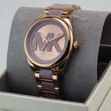 Michael Kors Janelle Three Hand Rose Gold Dial Two Tone Steel Strap Watch For Women - MK7135 Buy Now By Michael Kors