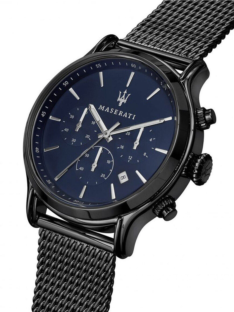 Maserati Epoca Black Edition Blue Dial Black Mesh Bracelet Watch For Men - R8873618008 Buy Now By Maserati