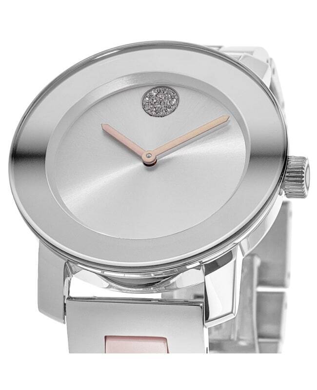 Shop Movado Bold Silver Dial Two Tone Steel Strap Watch for Women - 3600702 in USA