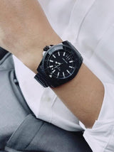 Shop Gucci Dive Quartz Black Dial Black Steel Strap Watch For Men - YA136205 in USA