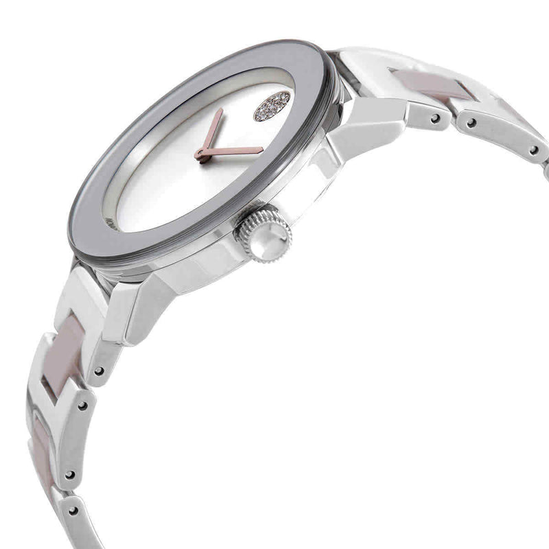 Shop Movado Bold Silver Dial Two Tone Steel Strap Watch for Women - 3600702 in USA