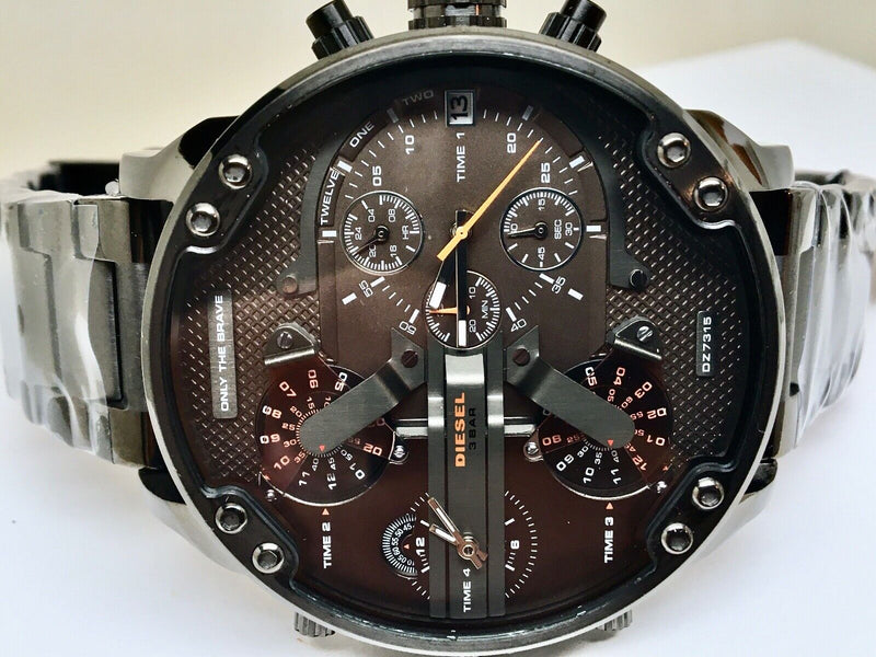 Diesel Mr Daddy 2.0 Chronograph Grey Dial Grey Steel Strap Watch For Men - DZ7315 Buy Now By Diesel
