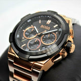Hugo Boss Supernova Black Dial Two Tone Steel Strap Watch for Men - 1513358 Buy Now By Hugo Boss