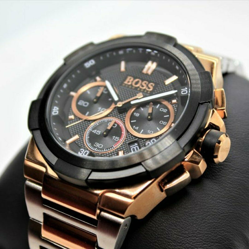 Hugo Boss Supernova Black Dial Two Tone Steel Strap Watch for Men - 1513358 Buy Now By Hugo Boss