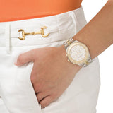 Marc Jacobs Blade Chronograph Silver Dial Two Tone Steel Strap Watch for Women - MBM3177 Buy Now By Marc Jacobs