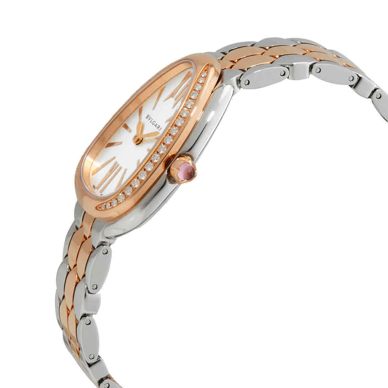 Bvlgari Serpenti Seduttori Diamonds Silver Dial Two Tone Steel Strap Watch for Women - SERPENTI103274