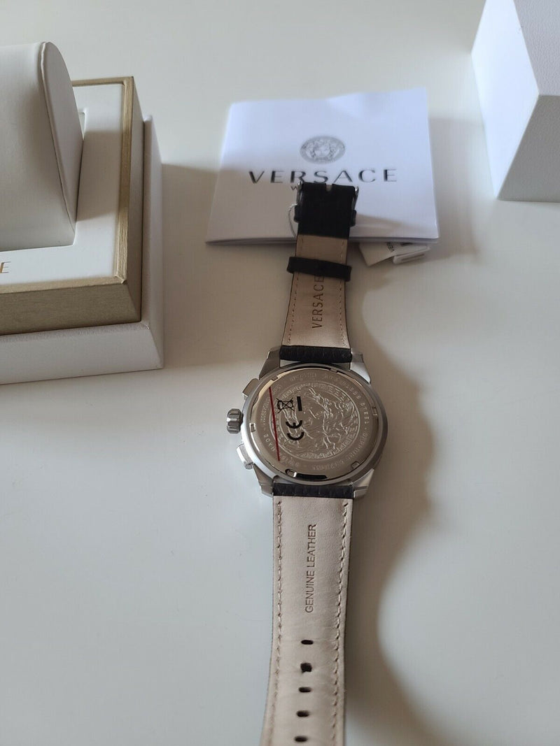 Versace Casual Chronograph Grey Dial Brown Leather Strap Watch for Men - VERG001-18 Buy Now By Versace