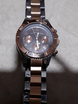 Marc Jacobs Marc Chronograph Grey Dial Two Tone Steel Strap Watch for Men - MBM3157 Buy Now By Marc Jacobs