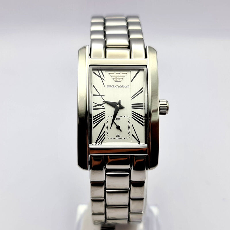 Emporio Armani White Dial Silver Stainless Steel Watch For Women - AR0146 Buy Now By Emporio Armani