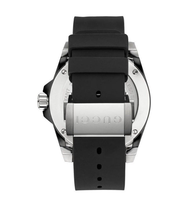 Shop Gucci Dive Analog Quartz Black Dial Black Rubber Strap Watch For Men - YA136204 in USA