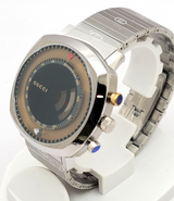 Gucci Grip Chronograph Disney Black Dial Silver Steel Strap Watch For Men - YA157307 Buy Now By Gucci