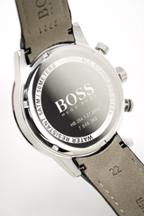 Hugo Boss Rafale Chronograph Quartz Blue Dial Black Leather Strap Watch For Men - HB1513391 Buy Now By Hugo Boss
