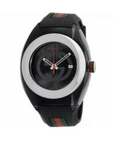 Shop Gucci Sync Quartz Black Dial Black Rubber Strap Watch For Men - YA137301 in USA