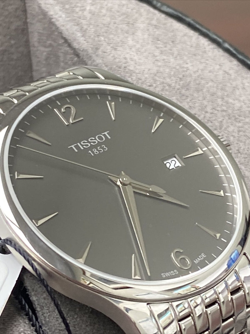 Tissot T Classic Tradition Grey Dial Silver Steel Strap Watch For Men - T063.610.11.067.00 Buy Now By Tissot