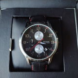 Hugo Boss Aeroliner Black Dial Black Leather Strap Watch for Men - 1512631 Buy Now By Hugo Boss