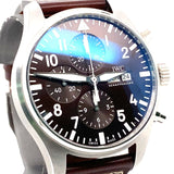 Shop IWC Pilot's Watch Chronograph Edition Brown Dial Brown Leather Strap Watch for Men - IW377713 in USA