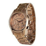 Emporio Armani Valente Chronograph Rose Gold Dial Rose Gold Steel Strap Watch For Men - AR0365 Buy Now By Emporio Armani