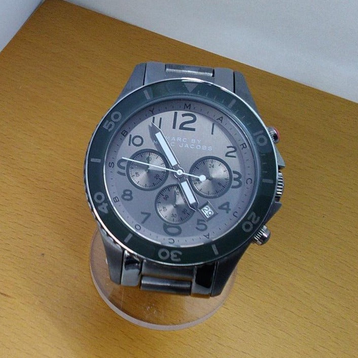 Marc Jacobs Rock Chronograph Silver Dial Silver Steel Strap Watch for Men - MBM5029 Buy Now By Marc Jacobs