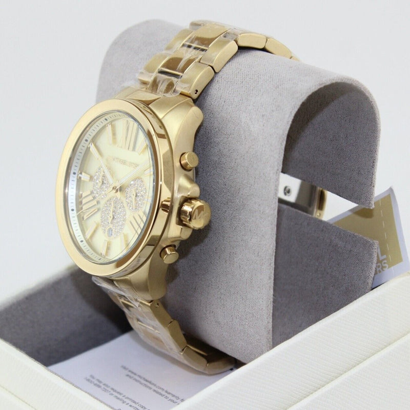 Michael Kors Wren Chronograph Gold Dial Gold Steel Strap Watch For Men - MK8928 Buy Now By Michael Kors