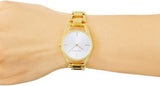 Calvin Klein Dainty White Dial Gold Steel Strap Watch for Women - K7L23546
