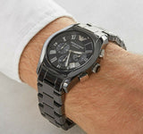 Emporio Armani Valente Chronograph Black Dial Black Ceramic Strap Watch For Men - AR1400 Buy Now By Emporio Armani