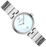 Emporio Armani Mother of Pearl Dial Silver Steel Strap Watch For Women - AR11235 Buy Now By Emporio Armani