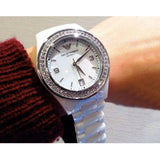 Emporio Armani Ceramica White Mother of Pearl Dial Stainless Steel Strap Watch For Women - AR1426 Buy Now By Emporio Armani