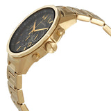 Armani Exchange Banks Chronograph Black Dial Gold Steel Strap Watch For Men - AX1721 Buy Now By Armani Exchange