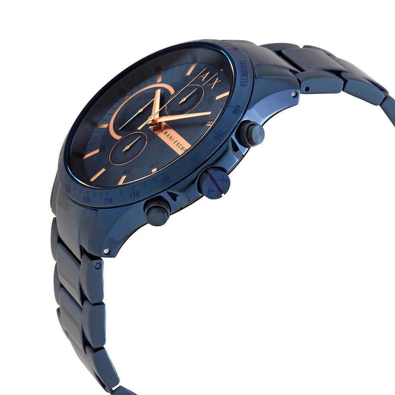 Armani Exchange Hampton Chronograph Blue Dial Blue Steel Strap Watch For Men - AX2430 Buy Now By Armani Exchange