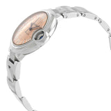 Shop Cartier Ballon Bleu de Cartier Pink Dial Silver Steel Strap Watch for Women - WSBB0046 in USA
