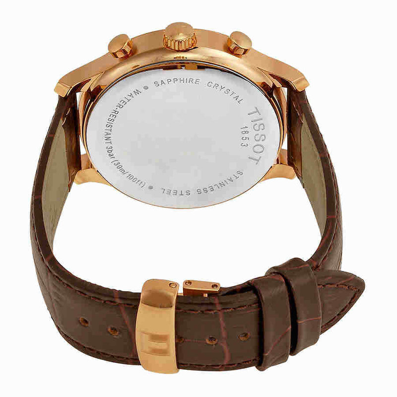 Tissot T Classic Tradition Chronograph White Dial Brown Leather Strap Watch For Men - T063.617.36.037.00 Buy Now By Tissot