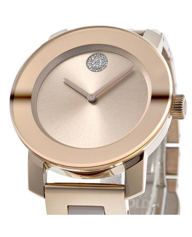 Movado Bold Rose Gold Dial Two Tone Steel Strap Watch for Women - 3600639 Buy Now By Movado