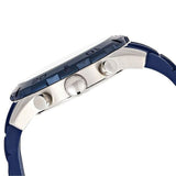 Guess Caliber Chronograph White Dial Blue Rubber Strap Watch for Men - W0864G6 Buy Now By Guess