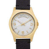 Shop Marc Jacobs Baby Dave Gold Dial Black Leather Strap Watch for Women - MBM1264 in USA