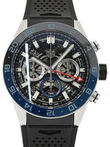 Tag Heuer Carrera Automatic Chronograph Steel & Ceramic Black Dial Black Rubber Strap Watch for Men - CBG2A1Z.FT6157 Buy Now By Tag Heuer