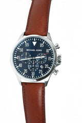 Michael Kors Gage Chronograph Quartz Black Dial Brown Leather Strap Watch For Men - MK8333 Buy Now By Michael Kors