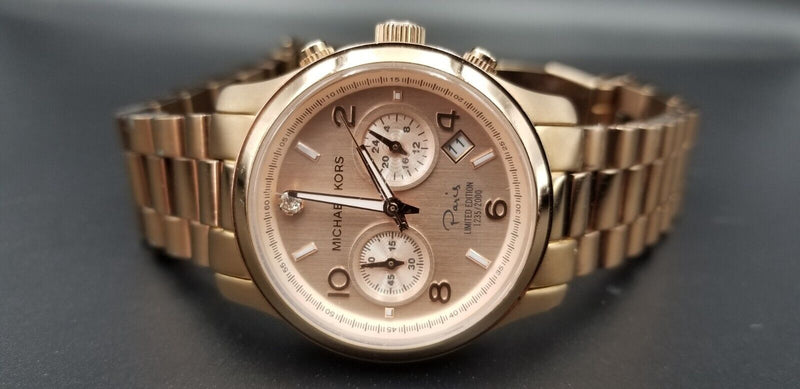 Michael Kors Paris Limited Edition Rose Gold Dial Steel Strap Watch for Women - MK5716 Buy Now By Michael Kors
