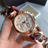 Michael Kors Runway Rose Gold Dial Two Tone Steel Strap Watch for Women - MK4269 Buy Now By Michael Kors
