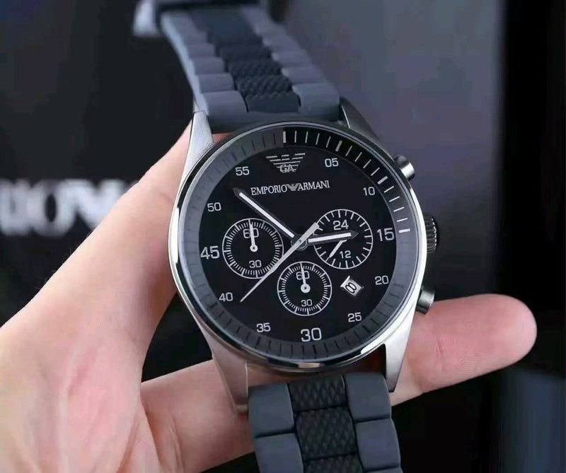 Emporio Armani Sportivo Black Dial Two Tone Ceramic Bracelet Watch For Men - AR5866 Buy Now By Emporio Armani
