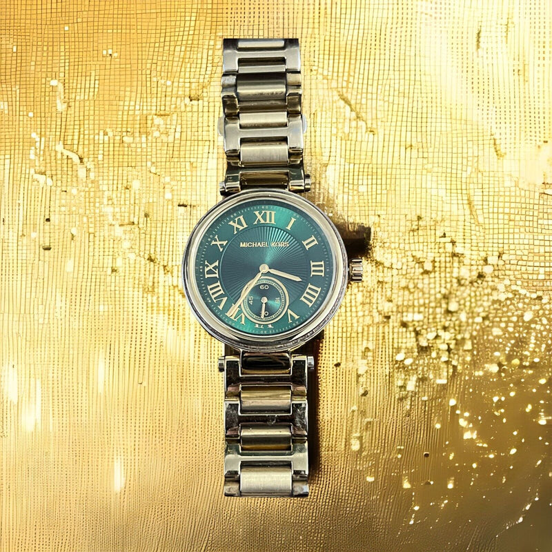Michael Kors Skylar Green Dial Gold Steel Strap Watch for Women - MK6065 Buy Now By Michael Kors