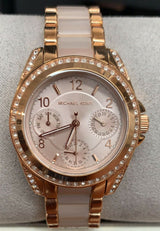 Michael Kors Blair Rose Gold Dial Two Tone Steel Strap Watch for Women - MK6175 Buy Now By Michael Kors