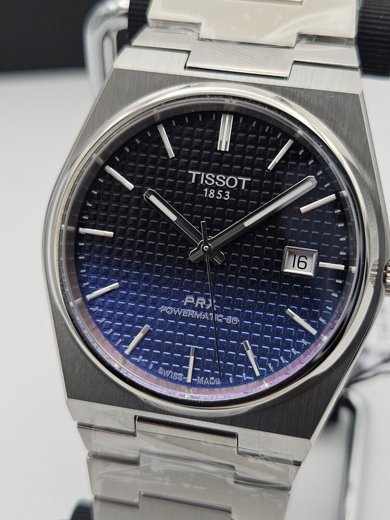 Tissot Powermatic 80 Automatic Gradient Blue Dial Silver Steel Strap Watch for Men - T137.407.11.051.01 Buy Now By Tissot