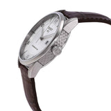 Shop Tissot Luxury Powermatic 80 Silver Dial Brown Leather Strap Watch For Men - T086.407.16.037.00 in USA