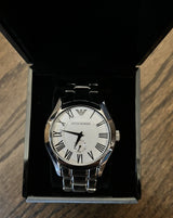 Emporio Armani Classic Quartz Silver Dial Silver Steel Strap Watch For Men - AR0647 Buy Now By Emporio Armani